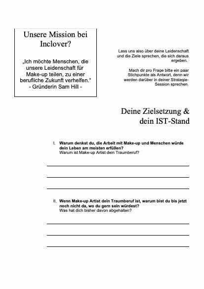 Strategie-Session Workbook Seite 2